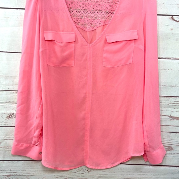 Candie’s Coral Button Blouse - Medium - Picture 4 of 12